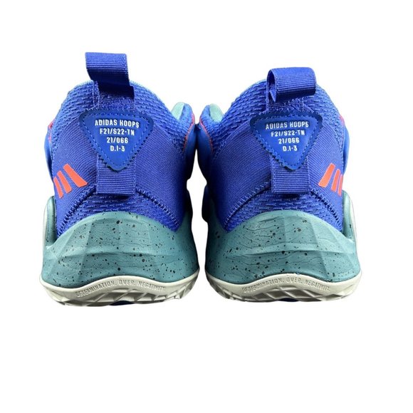 Adidas Men's D.O.N. Issue #3 Sonic Ink Solar Red Shoes H69014 Size 7.5 - Picture 2 of 10